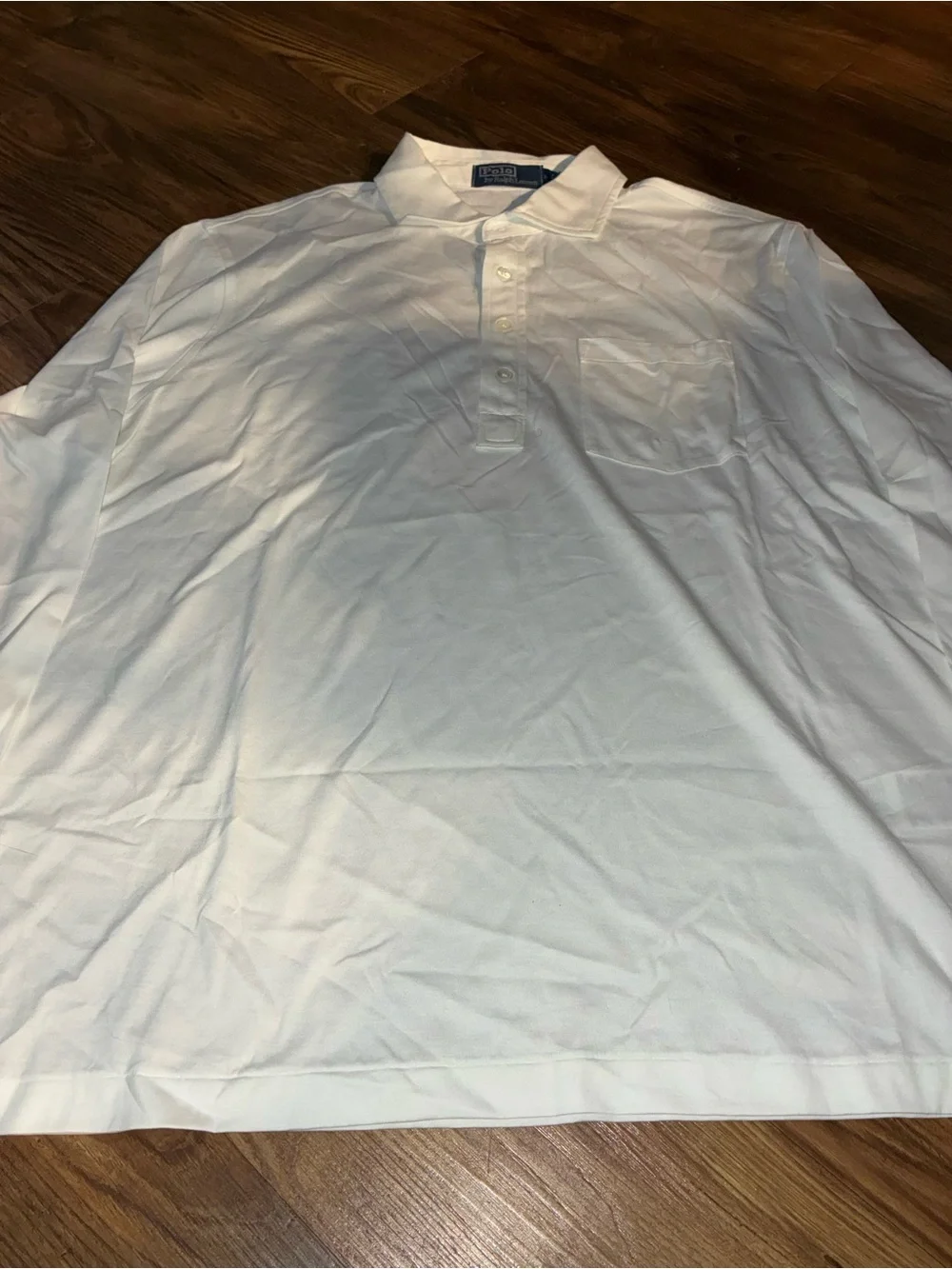 Polo Ralph Lauren White Henley Long-Sleeve Polo Shirt
